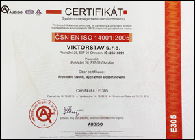 Certifikát ISO14001