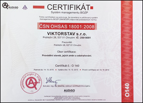Certifikát ISO18001